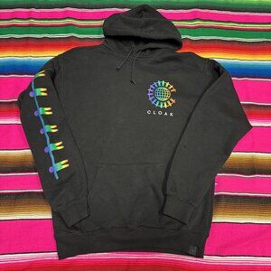 CLOAK BRAND Hoodie‎ Men's M Black Rainbow Pride Double Sided Sweater Markiplier